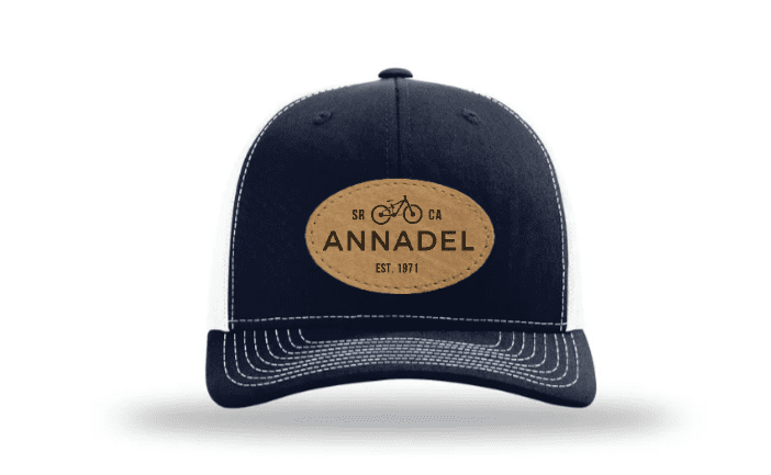 Annadel Mountain Biking Hat in Navy Blue and White